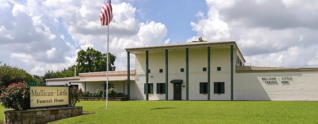 Exterior of Mullican-Little Funeral Home in North Texas