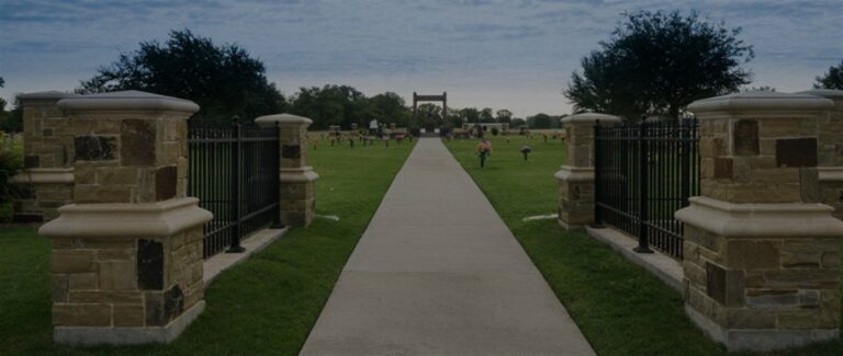 Entrance to Ridgeview West Memorial Park in Frisco